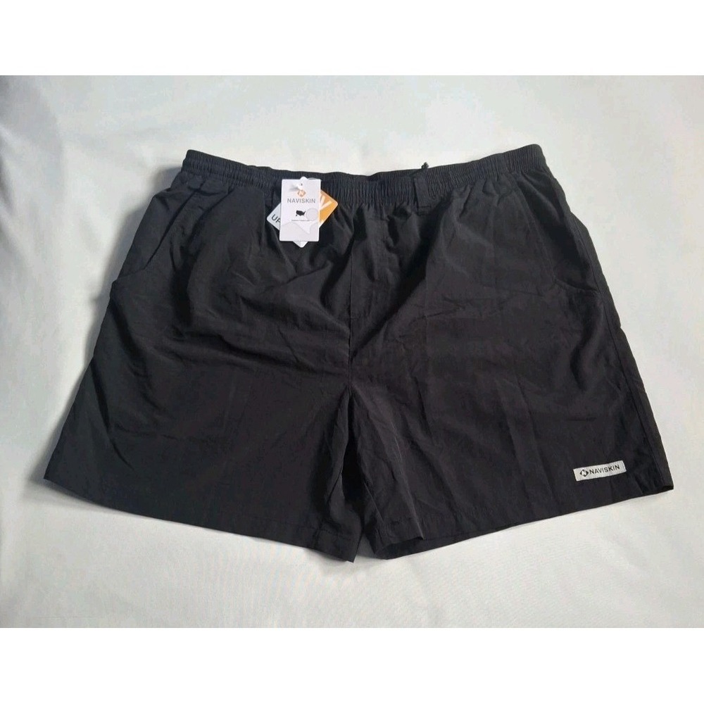 Naviskin Mens‎ Running Shorts Lightweight Quick Dry Workout  Zipper Pockets XXL